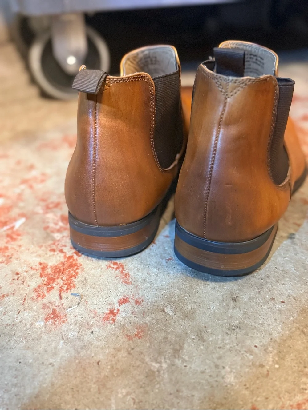 La Milano Men’s Size 13 Cognac Brown Chelsea Ankle Boots Dress Shoes